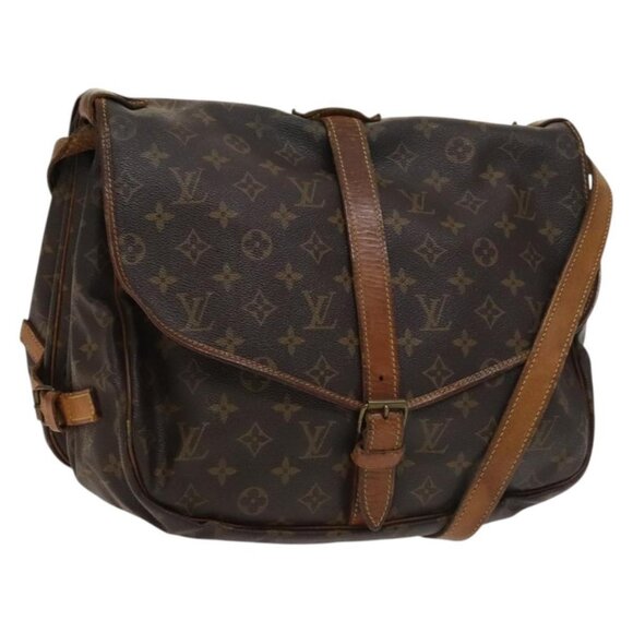 LOUIS VUITTON Monogram Saumur 35 Shoulder Bag LV Auth - Picture 1 of 16